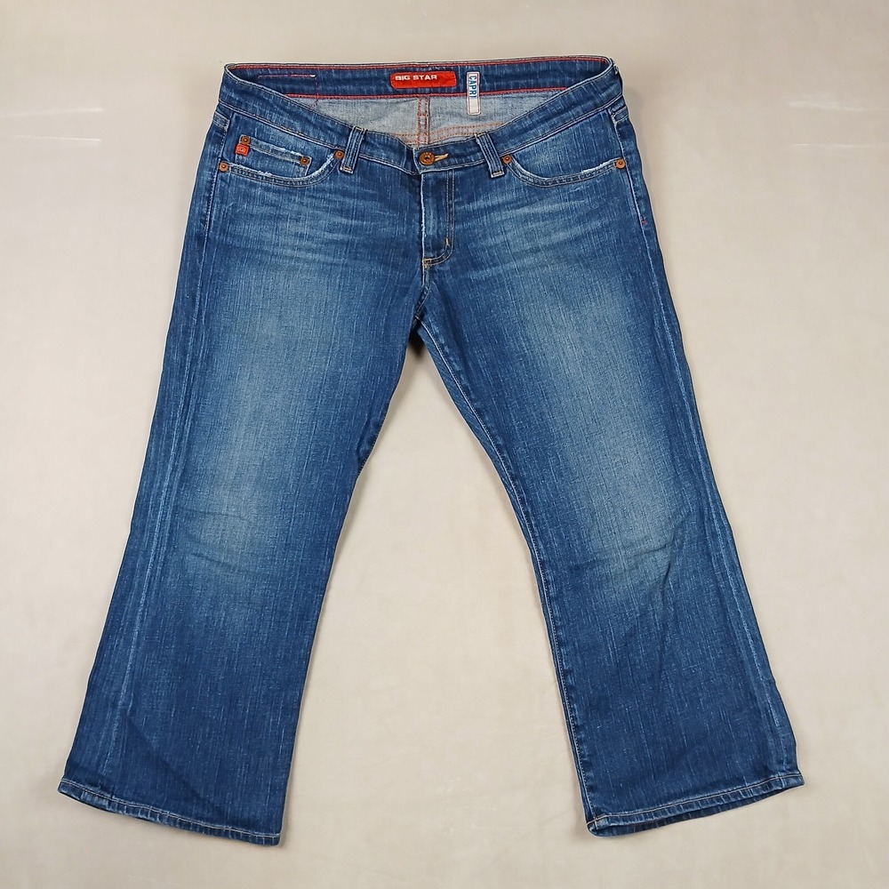 Big Star 30R 32x22 Womens Jeans Capri Made‎ In USA Stretch